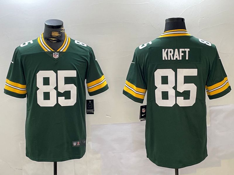 Men Green Bay Packers 85 Kraft Green 2024 Nike Vapor Limited NFL Jersey